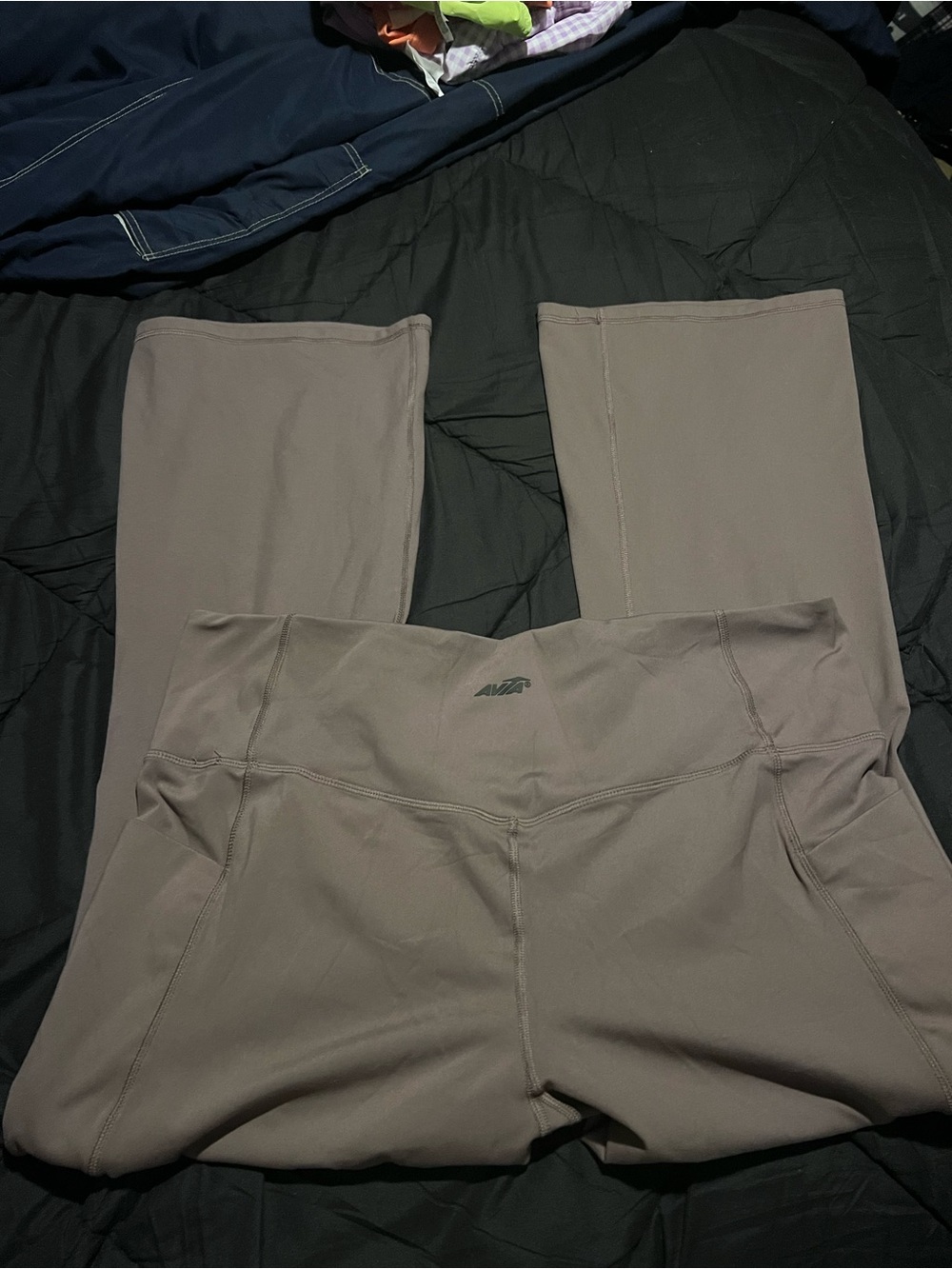 Avia Taupe Flare High-Rise Leggings